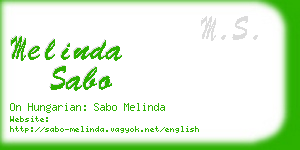 melinda sabo business card